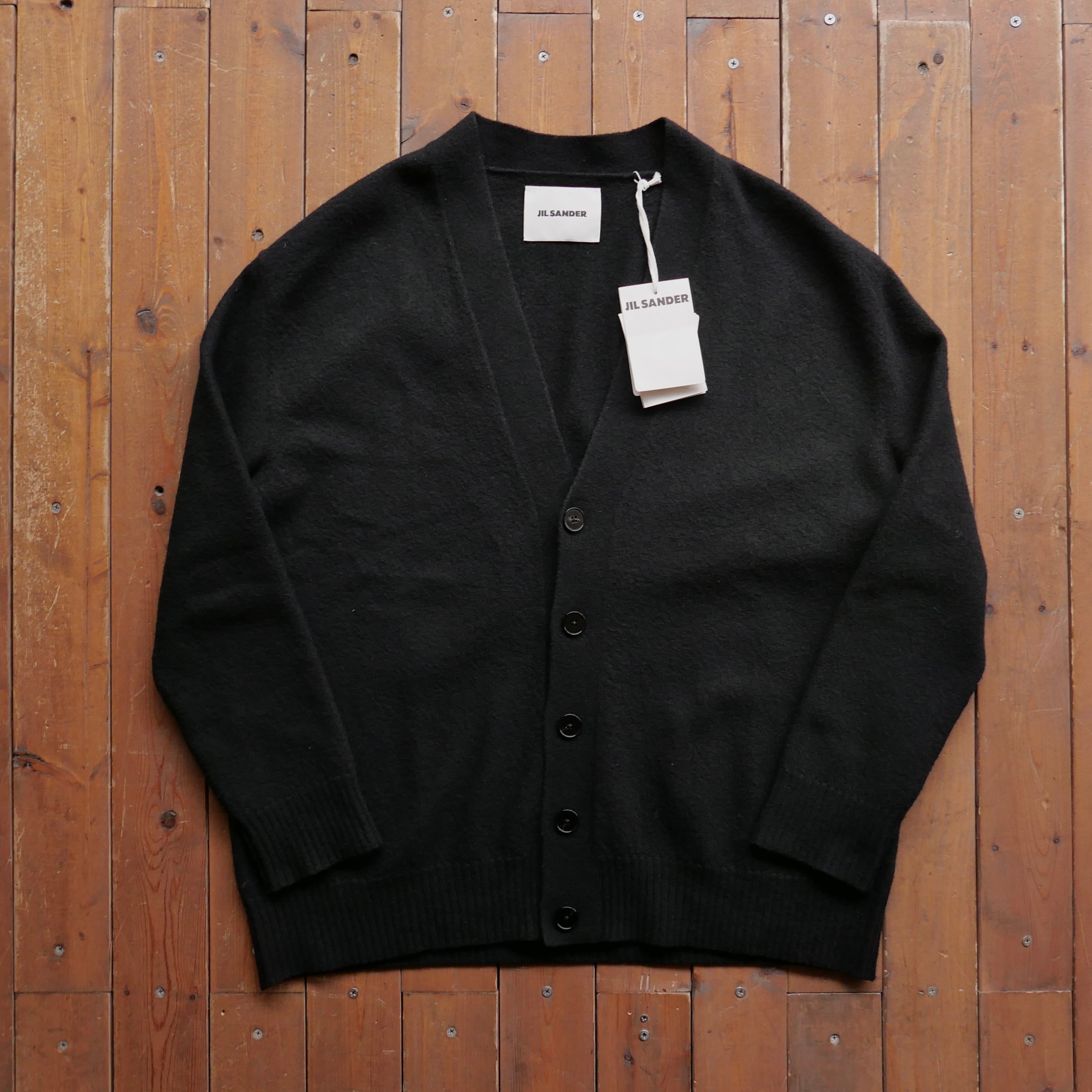 JIL SANDER BLACK WOOL CARDIGAN | safarionline