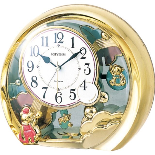 RHYTHM リズム時計 クロック 置き時計 アラーム付 ファンタジーランド５０４ＳＲ 4SE504SR18