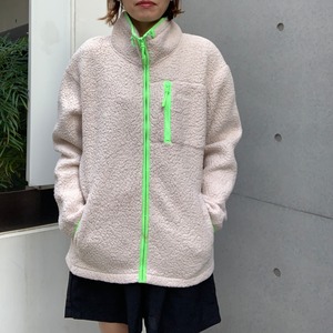 WHITE NEON FLEECE JACKET