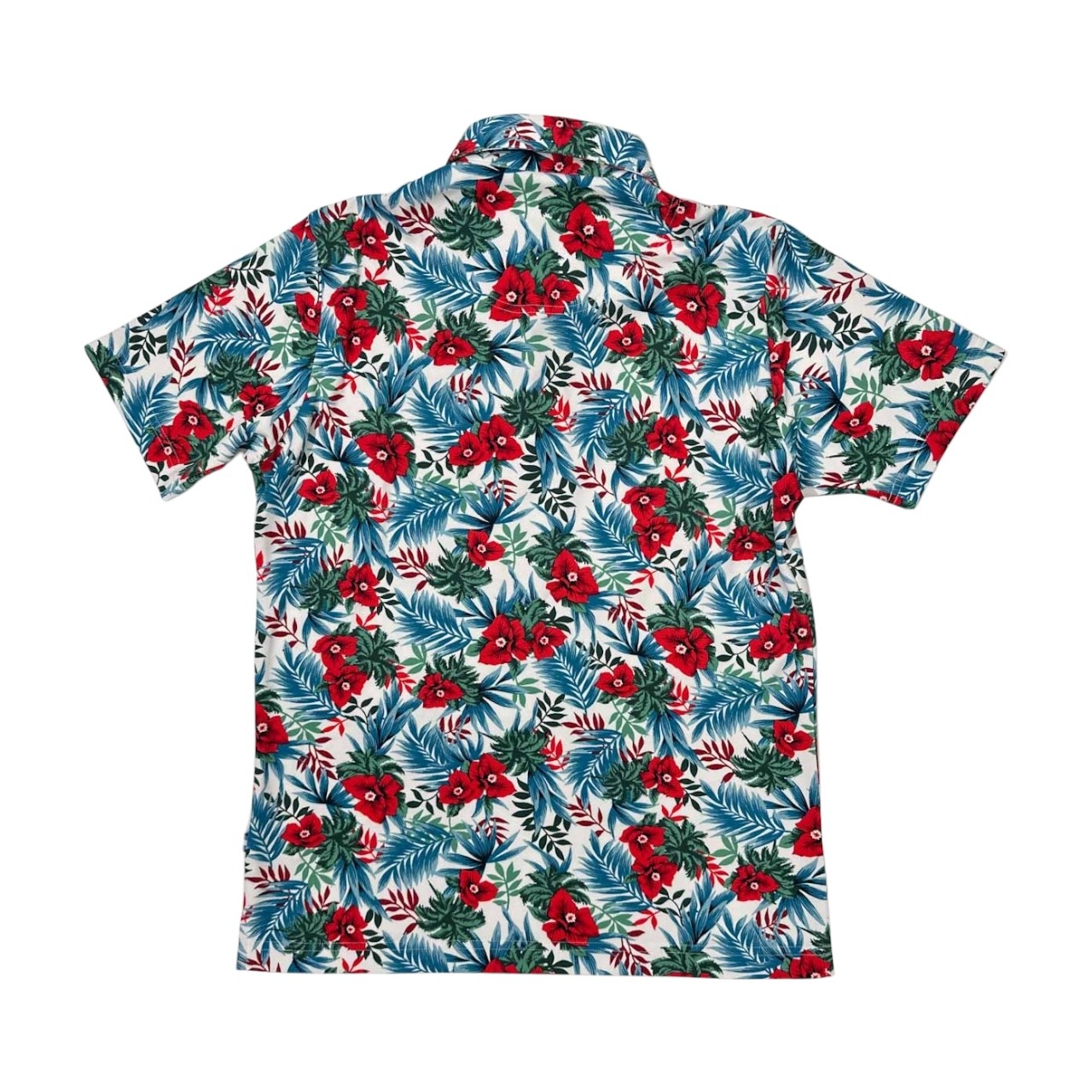 美品 Munsingwear マンシングウェア 花柄 総柄 ドライ 半袖 ポロシャツ サイズ M /メンズ/ゴルフ/デサント