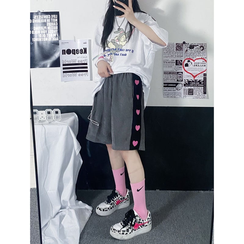 スタンダードルーズサマーショーツ コーデュロイパンツ レディース レトロ かわいい 夏物 ブルマー ステッチ ケッペル14503868811