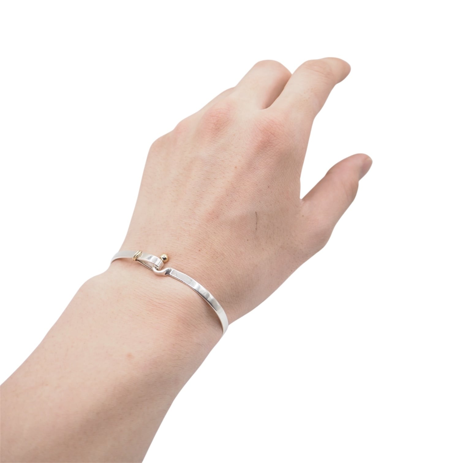 ティファニー フック＆アイ ブレスレット バングル K18 シルバー Tiffany&Co. フック&アイバングル シルバー925 K18 ティファニー