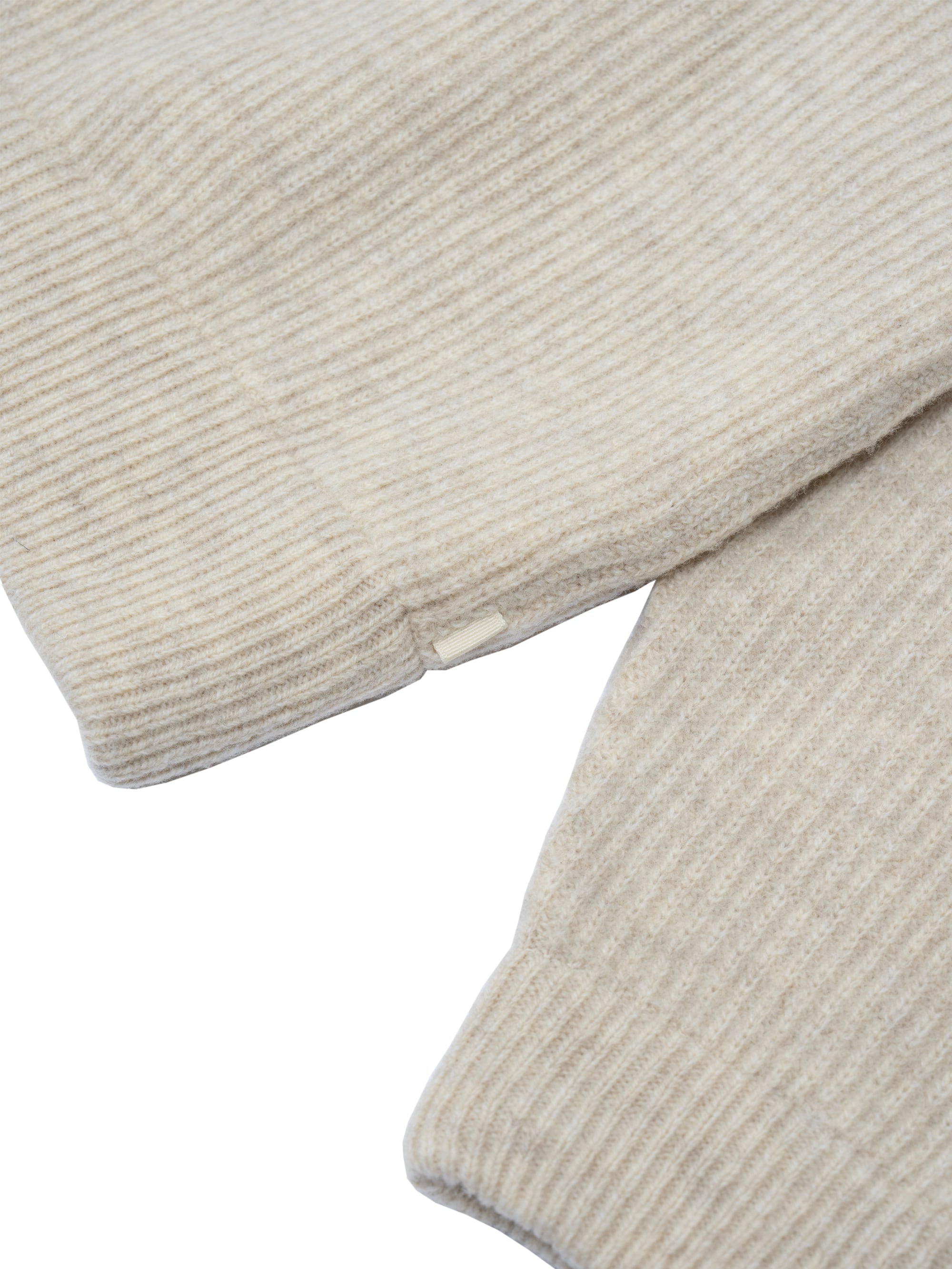 Super Comeback Lamb Wool Crew Neck Cardigan (beige) | OVY