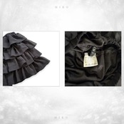 ダークコア フェアリーコア ブラック フリルミニスカート