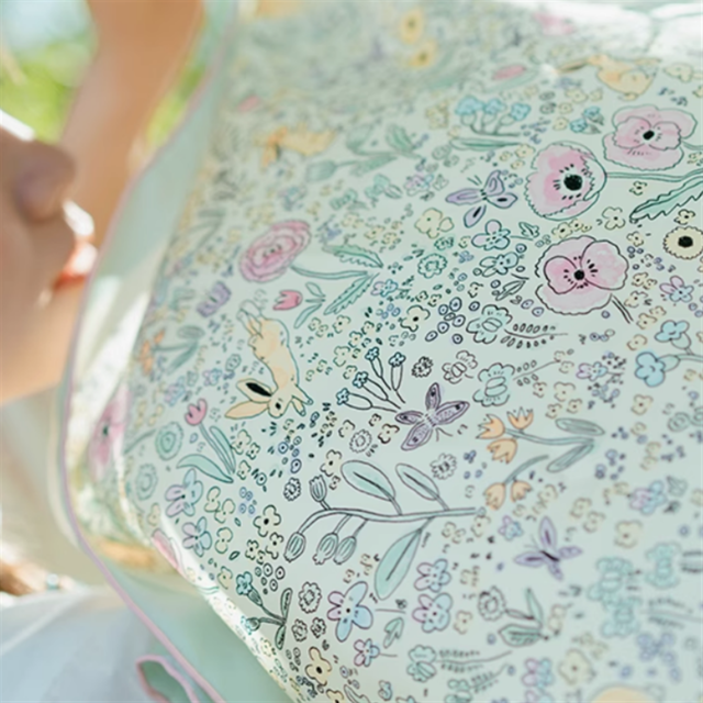 ウサギフラワーシルクスカーフ 4color 10945