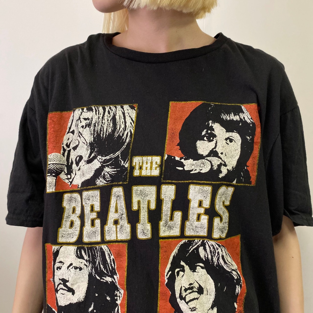 THE BEATLES ビートルズ バンドTシャツ メンズXL 古着 ブラック 黒【T 