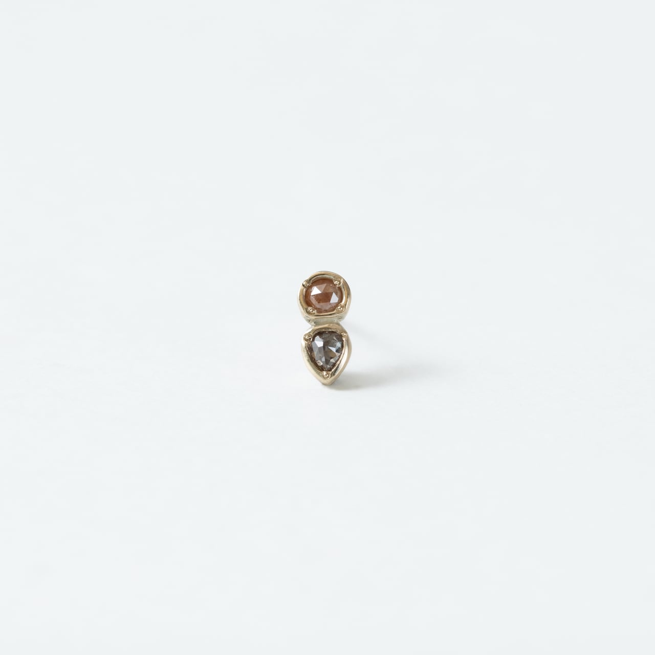 ローズカットダイヤモンドピアス