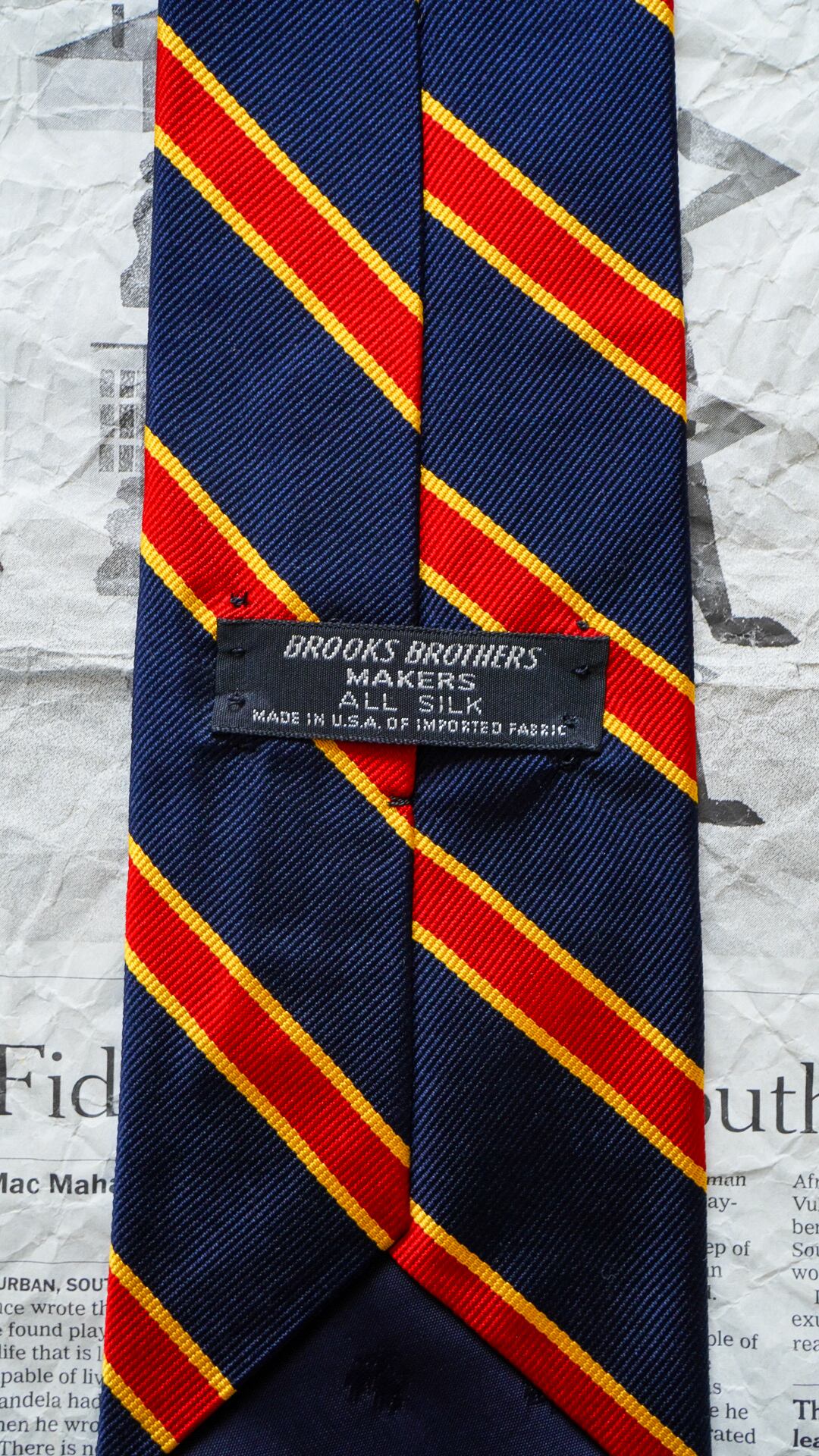 1970s】BROOKS BROTHERS ブルックスブラザーズ レップタイ 《黒タグ