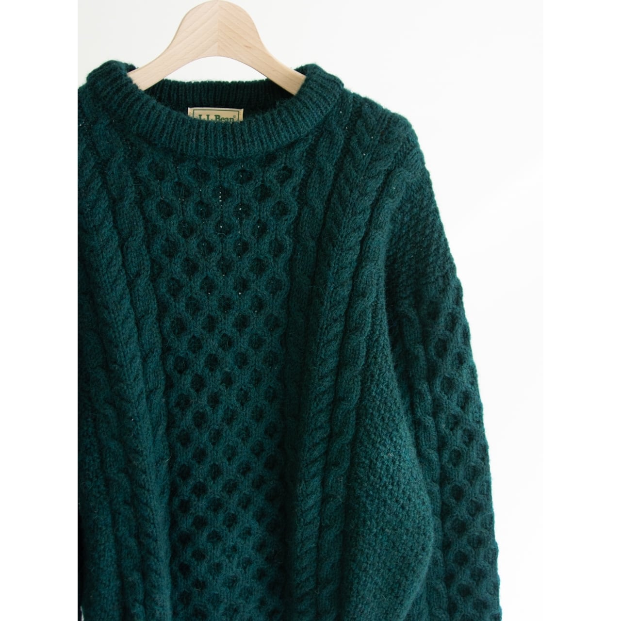 L.L.Bean】Made in Ireland 80-90's 100% Wool Alan Sweater（エルエル 