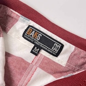 DAKS ダックス 総柄 天竺 半袖 ポロシャツ M/ボルドー×ホワイト メンズ CHOYA