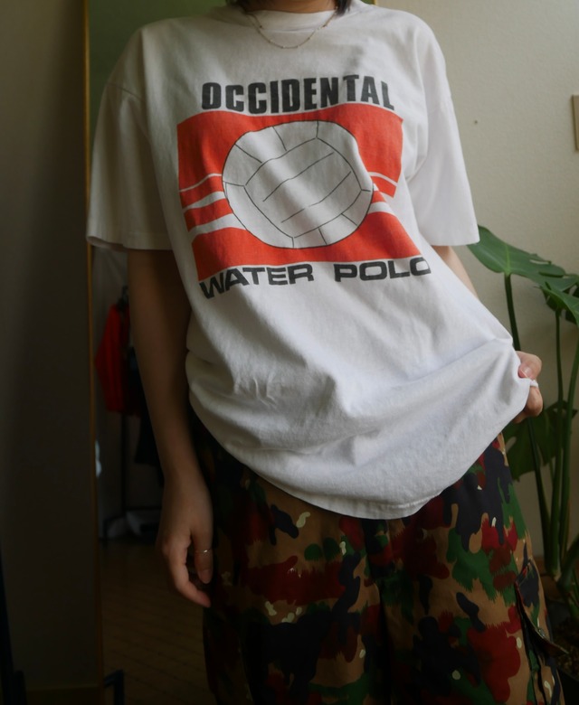 90s  "Hanes BEEFY-T" Occidental College Water Polo  T