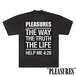 【PLEASURES/プレジャーズ】SCRIPTURE T-SHIRT Tシャツ / BLACK / SU25-13339