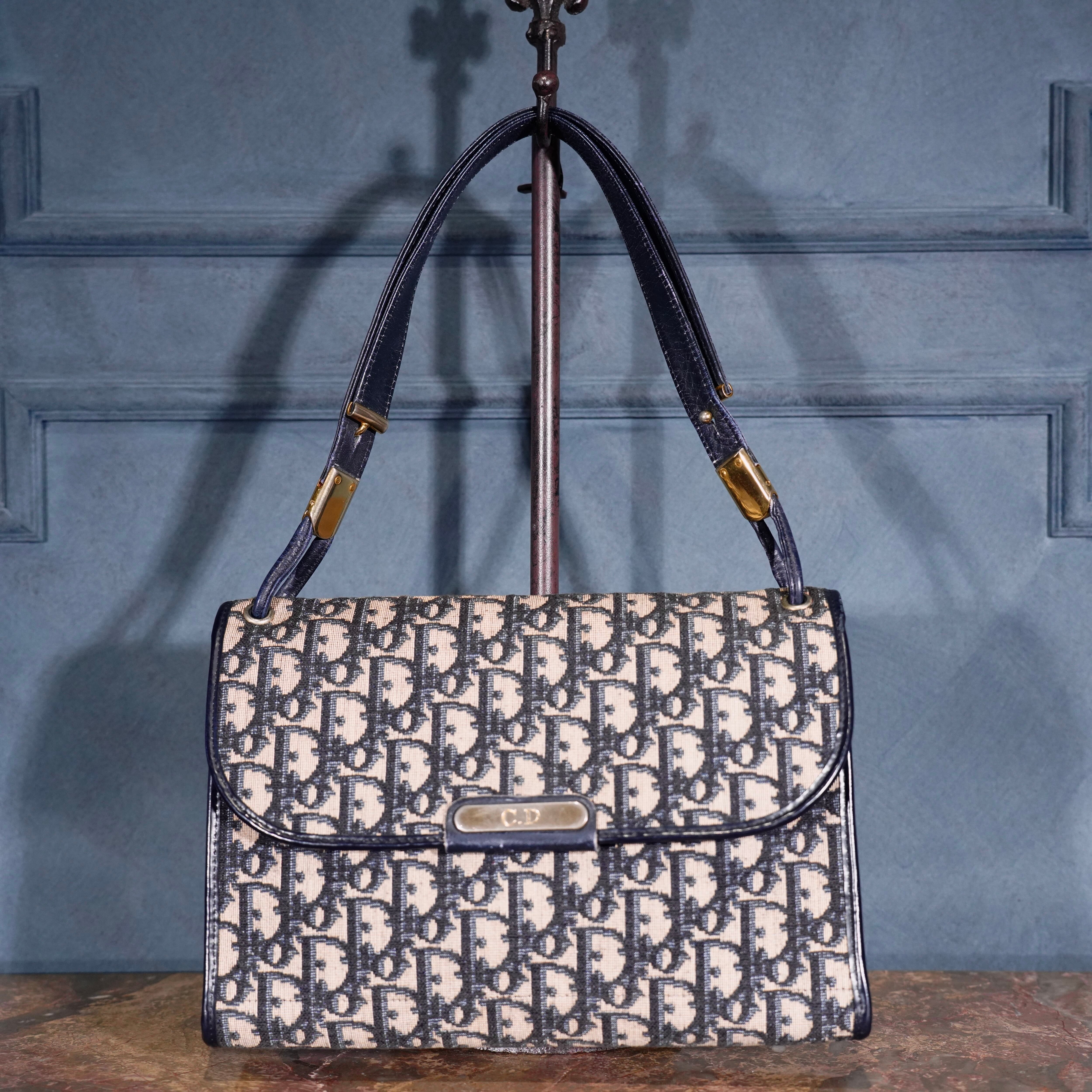 Christian Dior TROTTER LOGO DESIGN SEMI SHOULDER BAG/クリスチャン