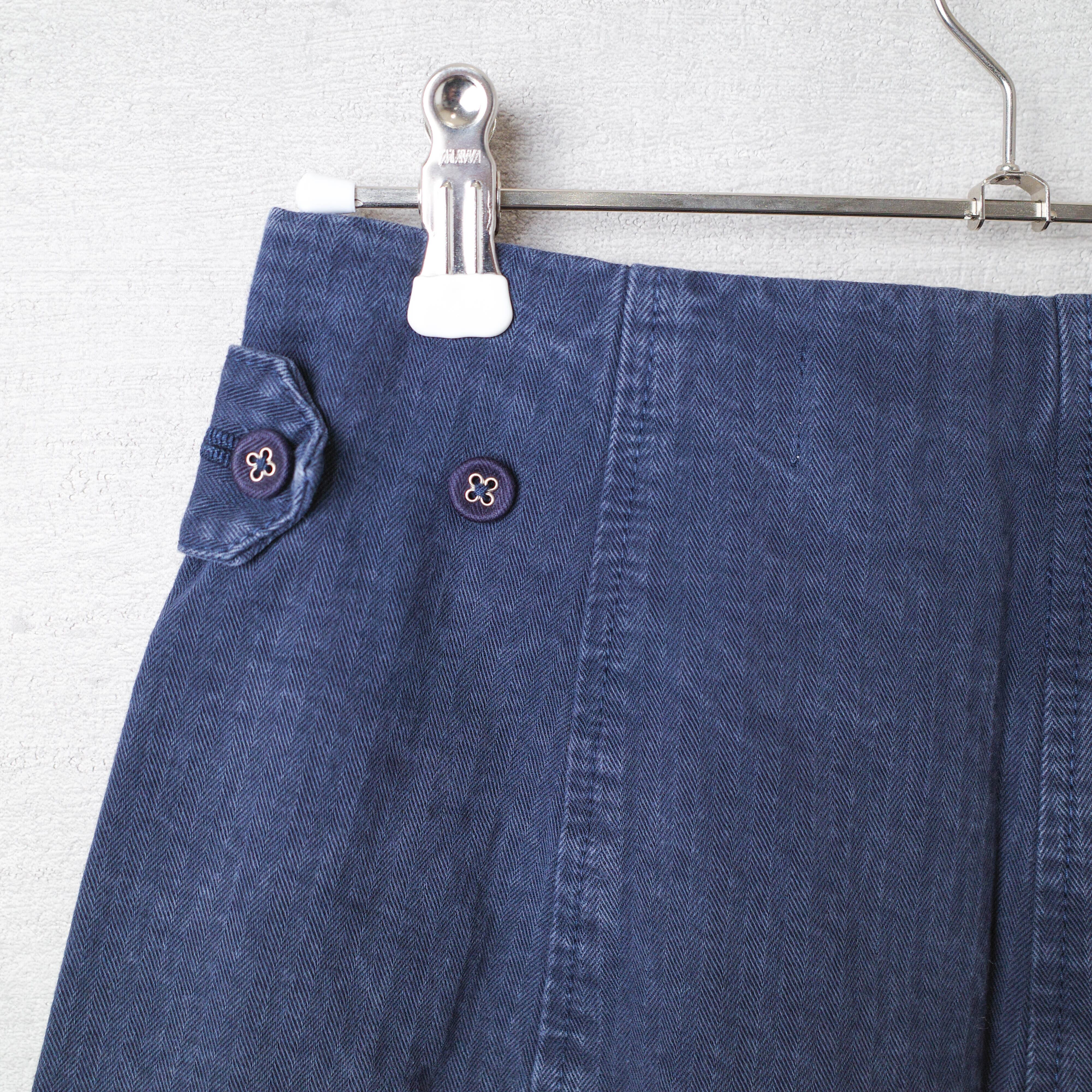 [NEW] BLACK by MOUSSY	JAPAN MADE HERRINGBONE PANTS NAVY 070BA311-0020