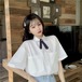 ✞ロリータJK制服 ホワイトりぼんシャツブラウス ルーズ トップス 半袖 レディース 春夏秋冬 ✞✝✞ゴシック ゴスロリ SM ワンピース 黒 靴 大きいサイズ タイツ ヘッドドレス スカート バイブル 雑誌 本 タイツ アクセサリー ミリロリ 甘ロリ クラロリ 和ロリ エレガント 黒ロリ 姫ロリ 華ロリ BB-BB66144113621