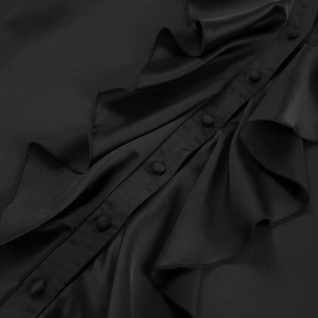 Drape frill layered blouse【2color】 C1496