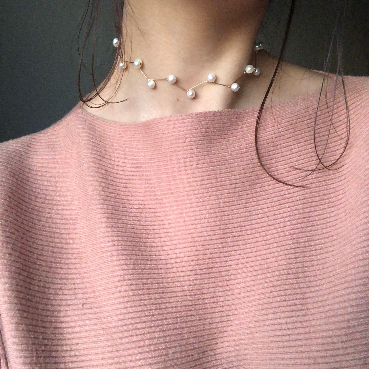 淡水パール うねうね パールチョーカー