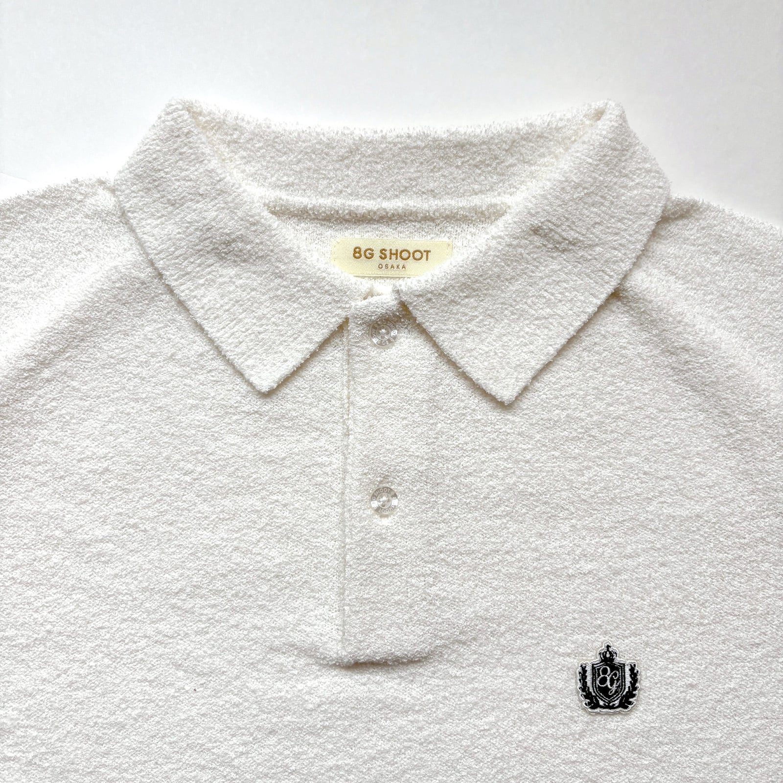 SUPER SOFT PILE KNIT POLO SHIRT -WHITE- | 8G SHOOT WEBSTORE