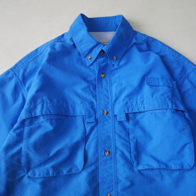 "L.L.Bean" fishing shirt blue 古着屋2000