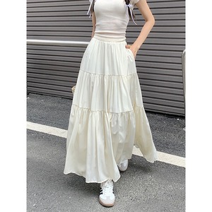 tiered long skirt　102276