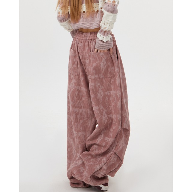 corduroy dyed tie pants　コーデュロイダイタイパンツ　J0945