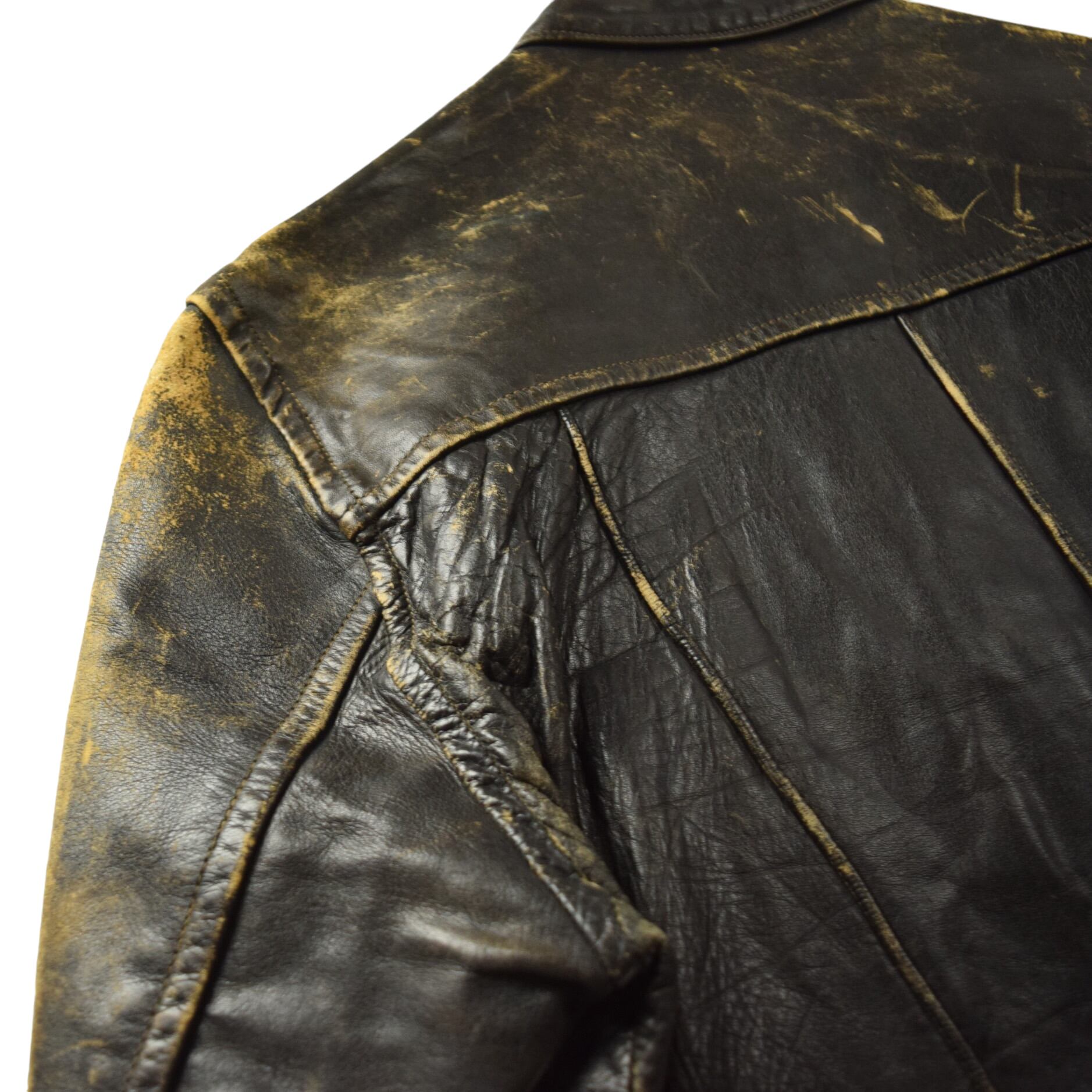 1960's Vintage Leather Single Riders Jacket Aging / 60年代