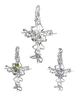 [N018] Logo cross pendant top｜Made-to-oder