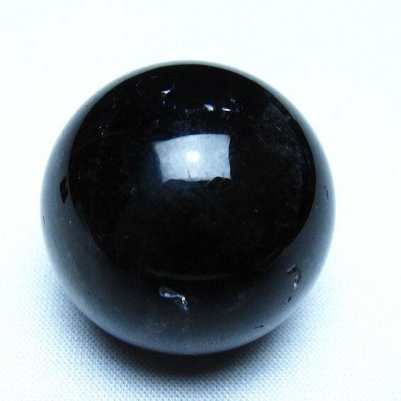 モリオン 丸玉 黒水晶 丸玉 34mm スフィア 置物 原石 141-7502