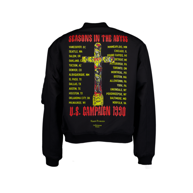 [UNDERMYCAR] SLAYER Undermycar Seasons In The Abyss Ma-1 Black 正規品 韓国ブランド 韓国通販 韓国代行 韓国ファッション アンダーマイカー 日本 店舗