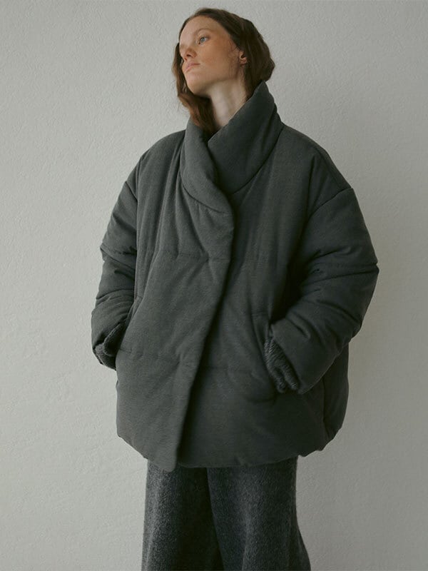 ETRE TOKYO(エトレトウキョウ) ストールカラーパディングコート