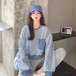 ✞ ラウンドネック♡ストライプセーター カジュアルシャツブラウス ロング ✞ゴスロリ SM ミリ 甘ロリ クラロリ 和ロリ エレガント 黒ロリ 姫ロリ 華ロリ BB-BB29373989268