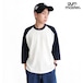 gym master ジムマスター 【DRY】7.2oz ドライワッフル 8分袖Tシャツ メンズ レディース 吸水速乾 ラグラン ワッフルTシャツ ゆったり G733717 ネイビー×ホワイト