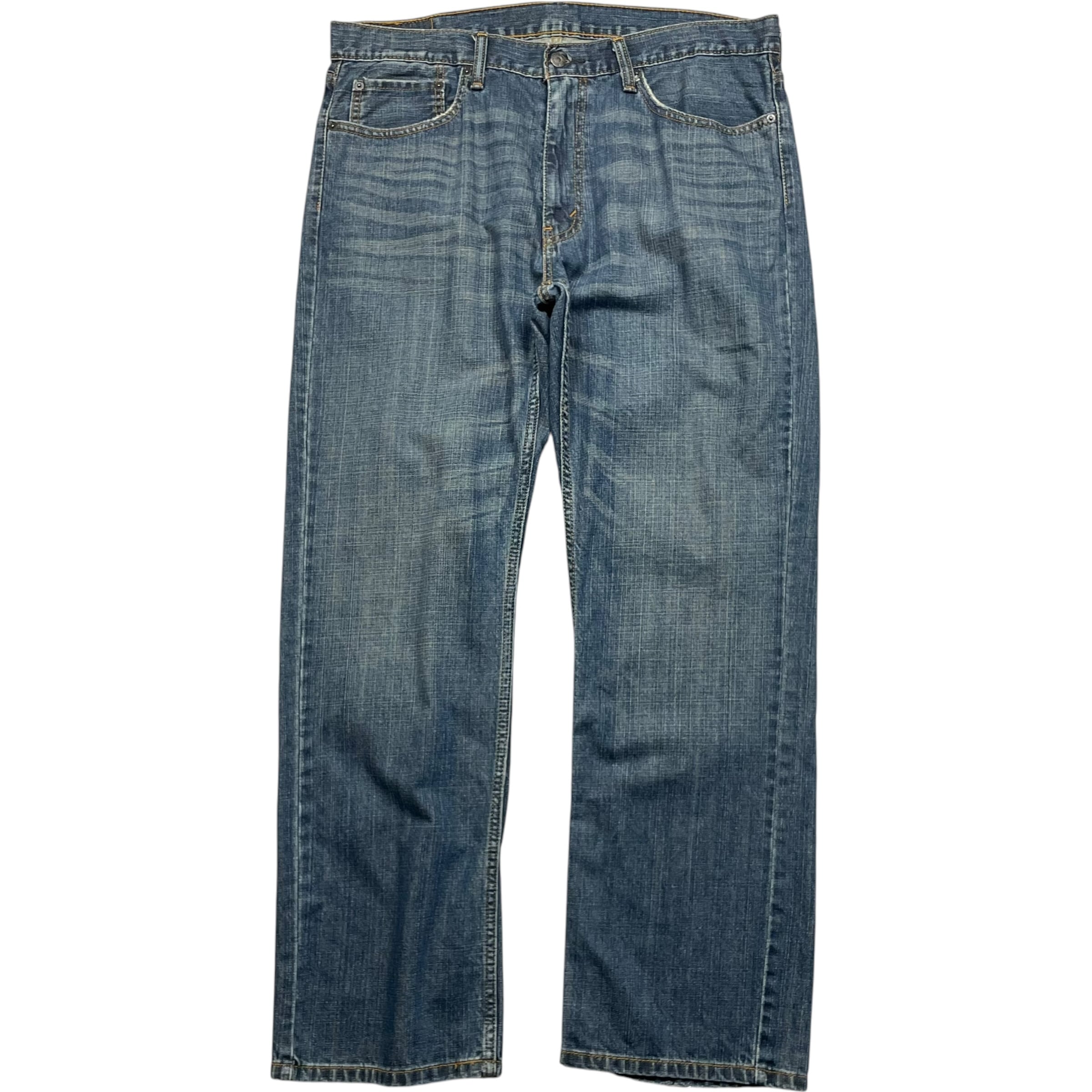 《実寸W38L31》Levi's リーバイス 559 デニムパンツ ヒゲ アタリ ダメージ ブルー no.10385