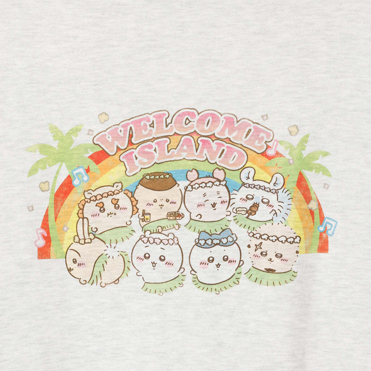 ちいかわ人魚の島のひみつZIPパーカーWELCOM ISLANDアッシュLサイズ