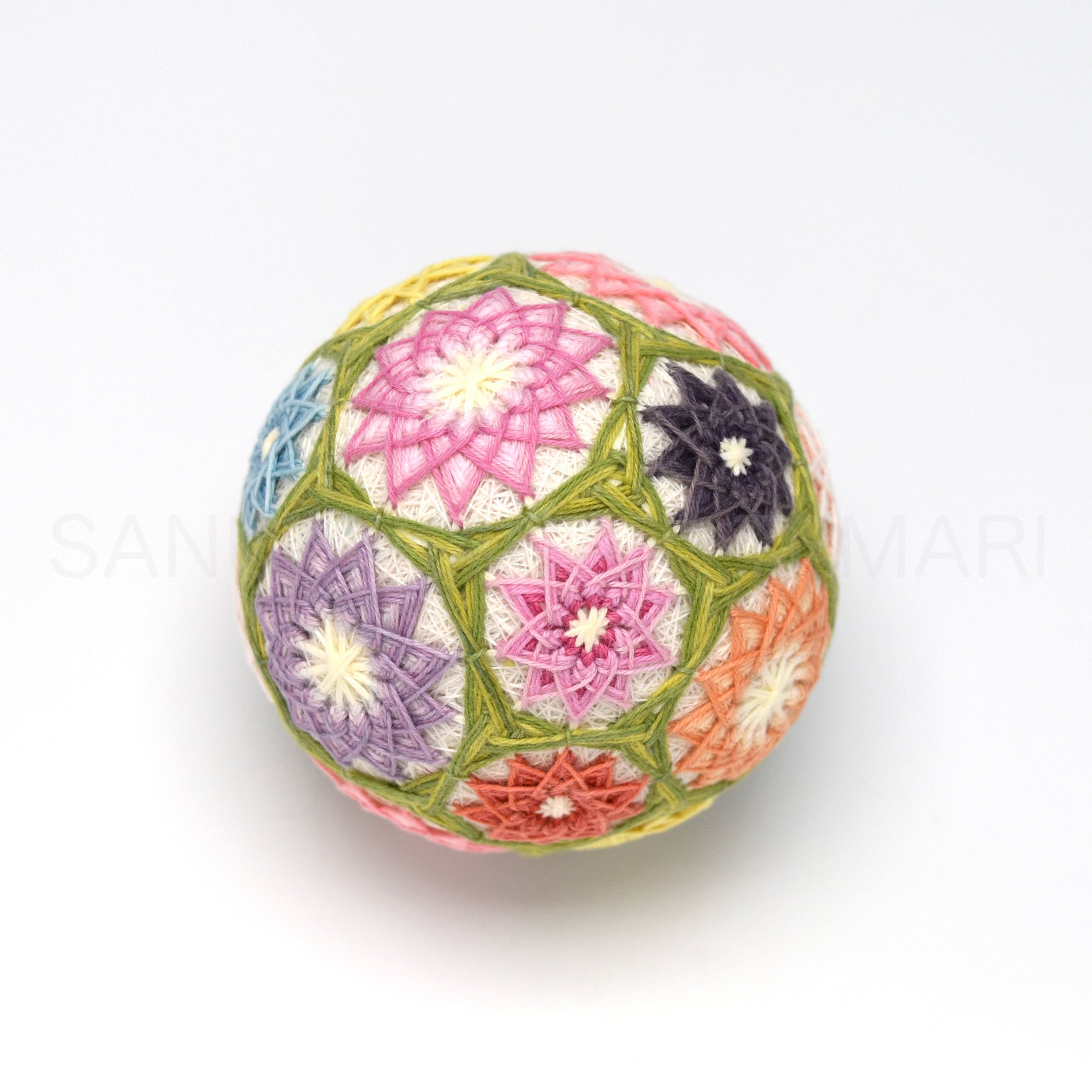 讃岐かがり手まり「三羽根つなぎに20菊」_MA417-2877