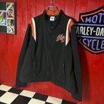 Harley-Davidson ハーレーダビッドソン トラックジャケット ブラック × オレンジ 刺繍ロゴ