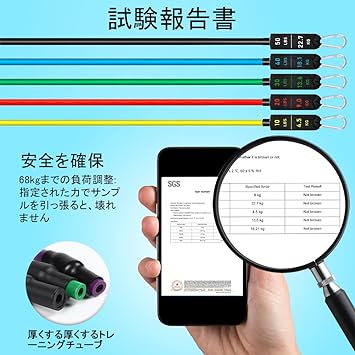 iECO トレーニングチューブ チューブトレーニング 筋トレチュー ゴム
