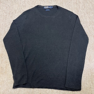 RALPH LAUREN LINEN SWEATER 1990'S OLD BLACK