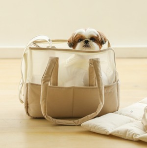 M/即納【ba＆ttang】mesh two in one shoulder bag (beige)
