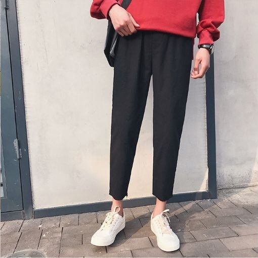 全3色 パンツ ゆったり ウエストゴム 無地 シンプル ラフ