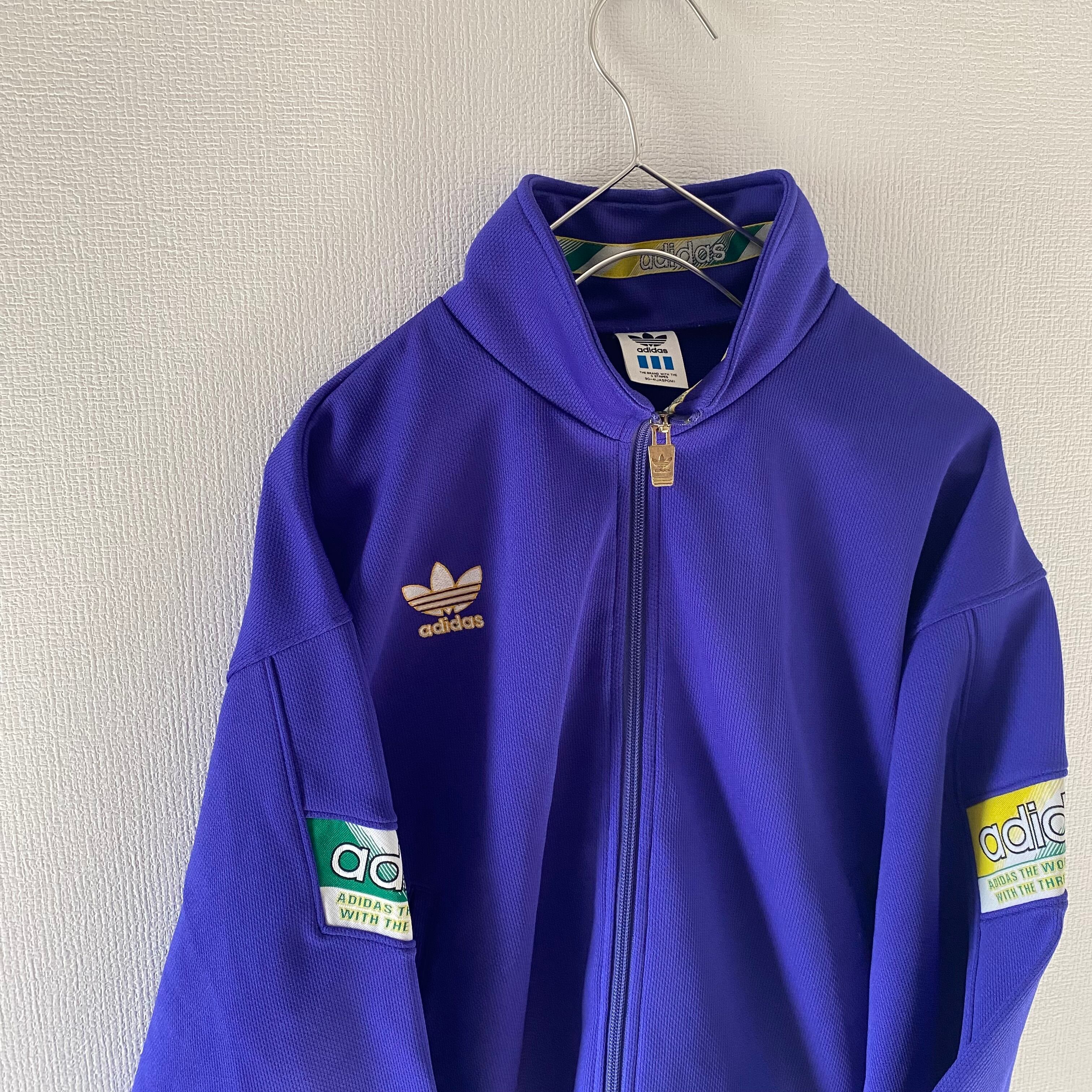 90sadidasアディダストラックジャケットジャージメンズ長袖xlパープル