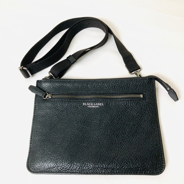 【Used】BLACKLABEL CRESTBRIGDE ブラックレーベルクレストブリッジ レザー サコッシュ ショルダーバッグ