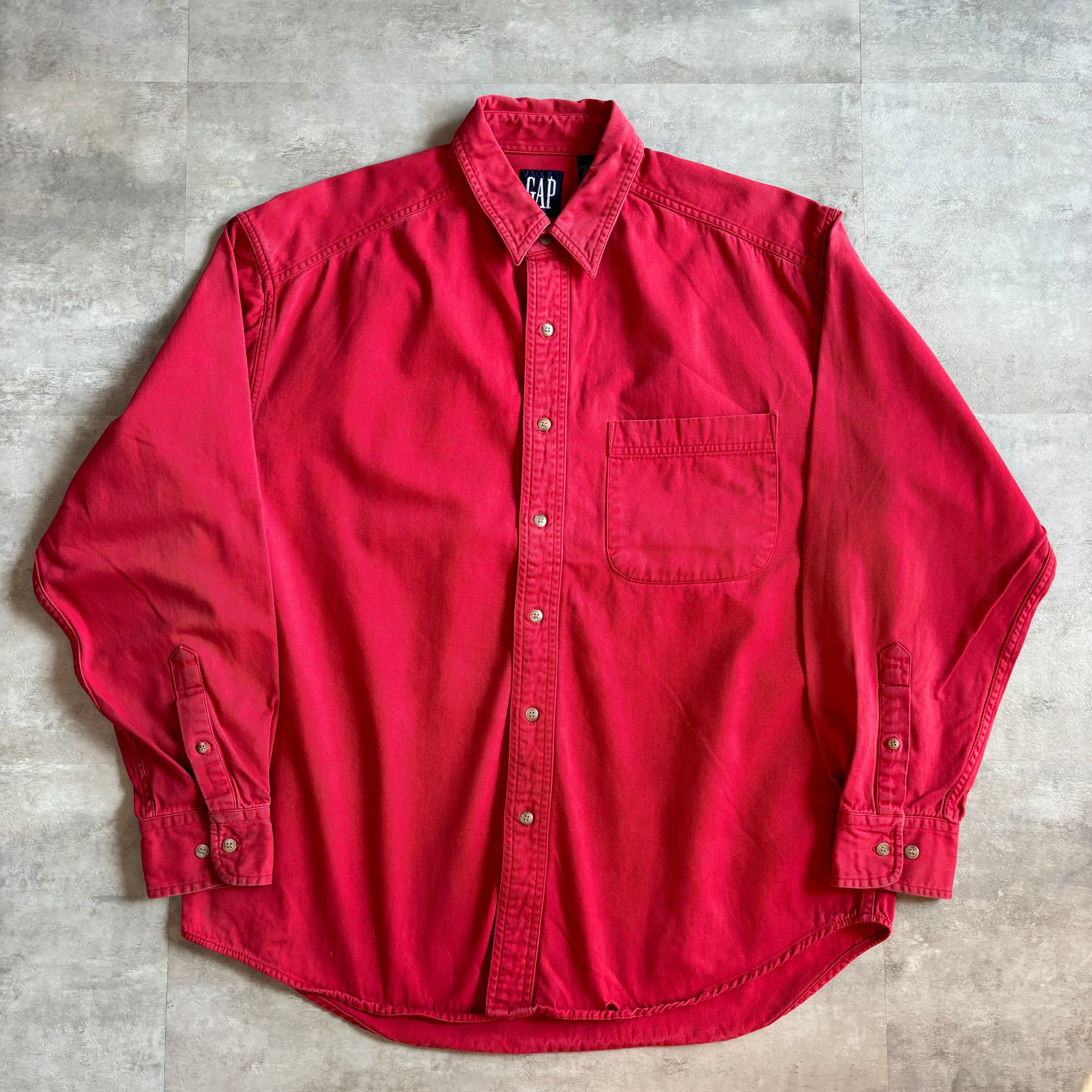 《L》OLD GAP オールドギャップ 長袖シャツ 厚手 90年代 vintage no.4067