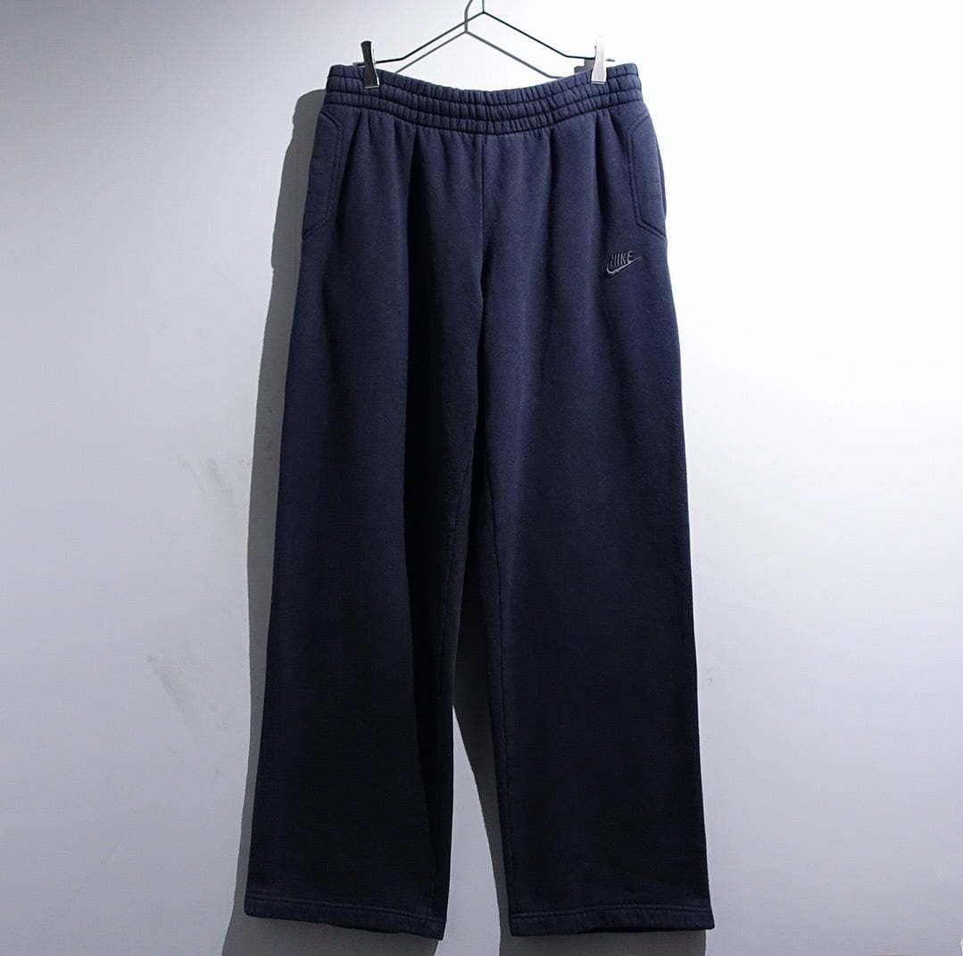 00s “NIKE” Black Logo Design Wide Straight Sweat Pants