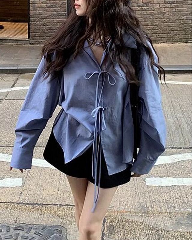 フロントリボンシャツ　S25029