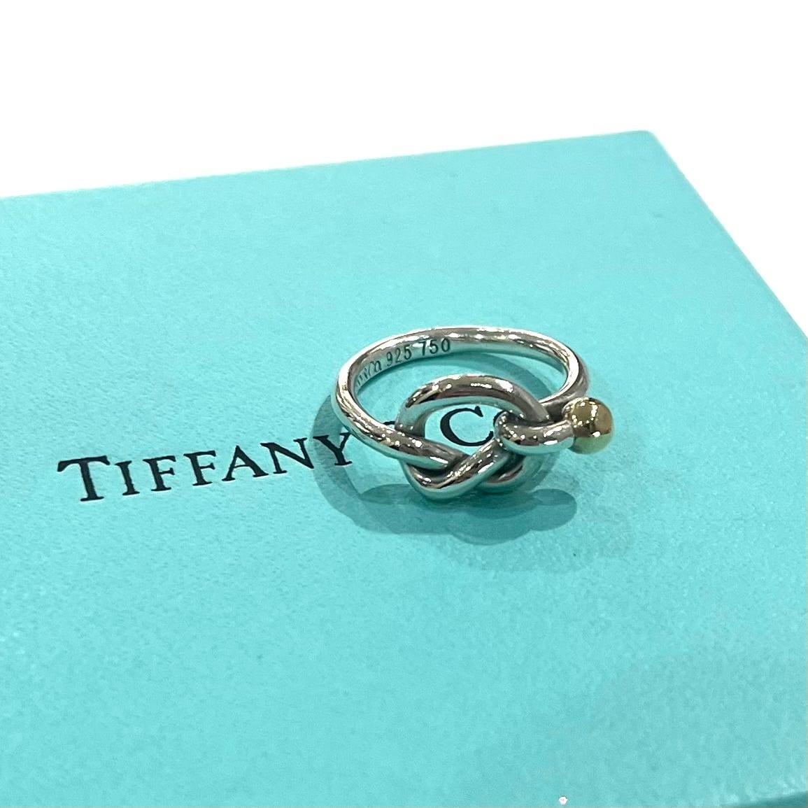 TIFFANY&CO】2307 結コンビツイストノットリング 6.5号／シルバー925