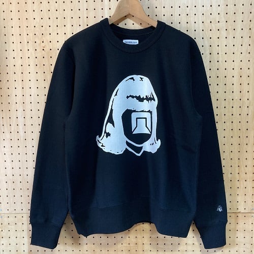 TACOMA FUJI RECORDS　TACOMA FUJI BIG LOGO CREW NECK SWEAT　タコマフジレコード　ビッグロゴ  クルーネックスウェット　ブラック | MEGURU powered by BASE