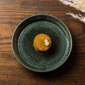 銅釉 青銅色 5寸プレート（銘々皿・取皿・ソーサー）／安藤美和