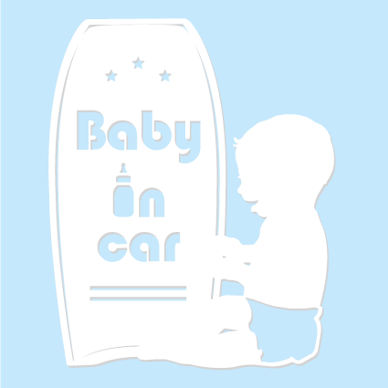 【受注生産】BB Baby in car カッティングステッカー14