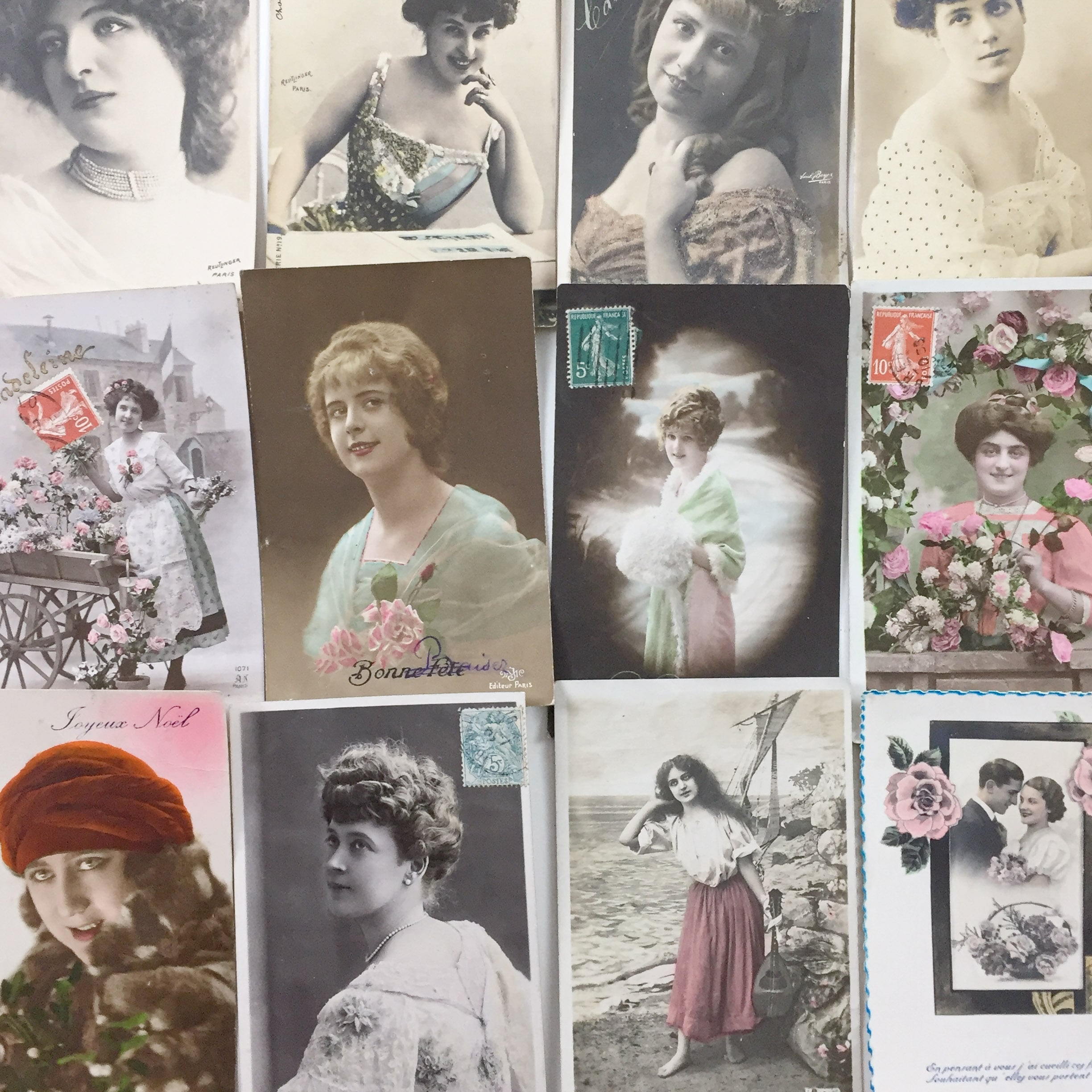 フランス ポストカード 50枚 女性 カップル 貴婦人 雑貨 アンティーク